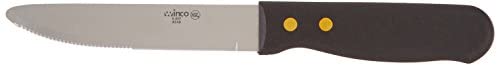 Winco - Round End Steak Knife with Plastic Handle (12 Pieces)