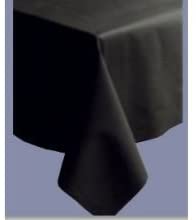 Hoffmaster 882-D13 Linen-Like Solid Black Color in Depth Dinner Size Table Cover, 82 x 82 inch - 12 per case.
