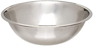 Winco Standard Weight Mixing Bowls, Stainless Steel, Mirror Finish