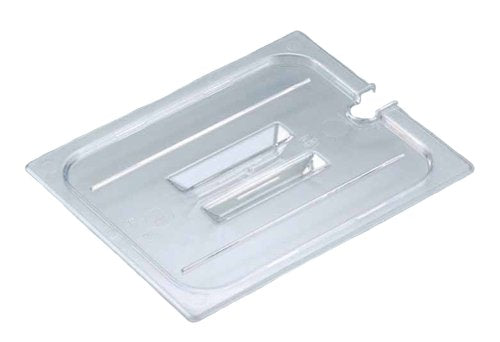 Cambro 10CWCHN135 Clear Full Size Notched Food Pan Cover w/Handle