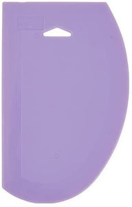 Winco PDS-7P, 7-1/2" x 4-3/4" Allergen Free Purple Plastic Bowl Dough Scraper, Curved Edge Pastry Cutter, 6 Piece Pack