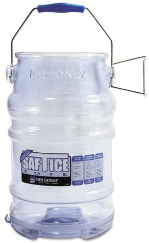 Saf-T-Ice Tote, 6gal Capacity, Transparent Blue