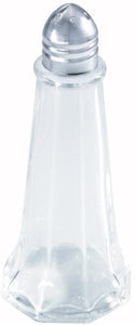 Winco G-110, 1-Ounce Tower Glass Shaker With Chrome Top, Seasoning Salt Pepper Shakers, 1 Dozen