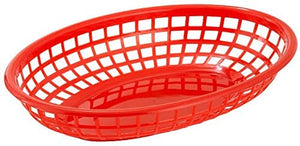Fast Food Basket, Oval, Red (3 Dozen/Unit)