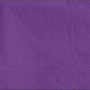 Hoffmaster Purple Beverage Napkin, 9.5 x 9.5 inch - 1000 per case.