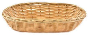 Update International (BB-94) 9" x 3 3/4" Oblong Natural Color Woven Basket