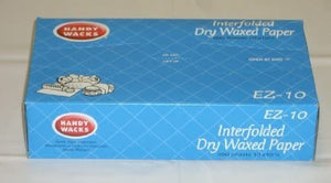 Handy Wacks EZ8C, 8x10-3/4-Inch Interfolded Medium Grade Dry Waxed Paper, Waxed Wrap Deli Paper Sheets