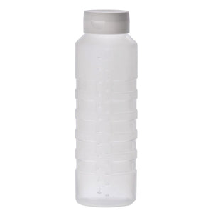 Plastic Squeeze Bottle with White FLOWCUT Top 24 oz Clear