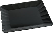 Load image into Gallery viewer, Carlisle 792603 Displayware Melamine Square Medium Scalloped Platter, Black