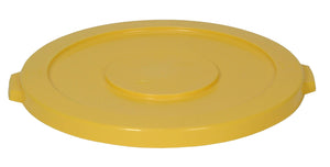 Continental 3201YW 32-Gallon Huskee LLDPE Waste Lid, Round, Yellow
