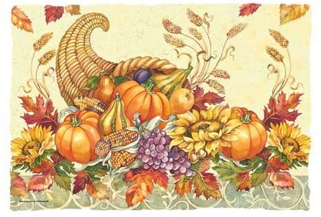 Hoffmaster Fall Bounty Paper Placemat, 9.75 x 14 inch - 1000 per case.