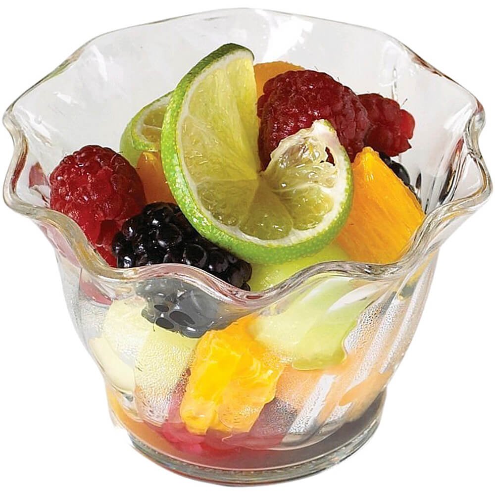 Cambro SRB5152 Swirl Serving Bowl, Plastic, 5 Ounce, SAN, Clear, 24-units