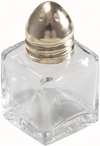 Winco G-101 Square Shakers with Brass Tone Tops, 1/2-Ounce