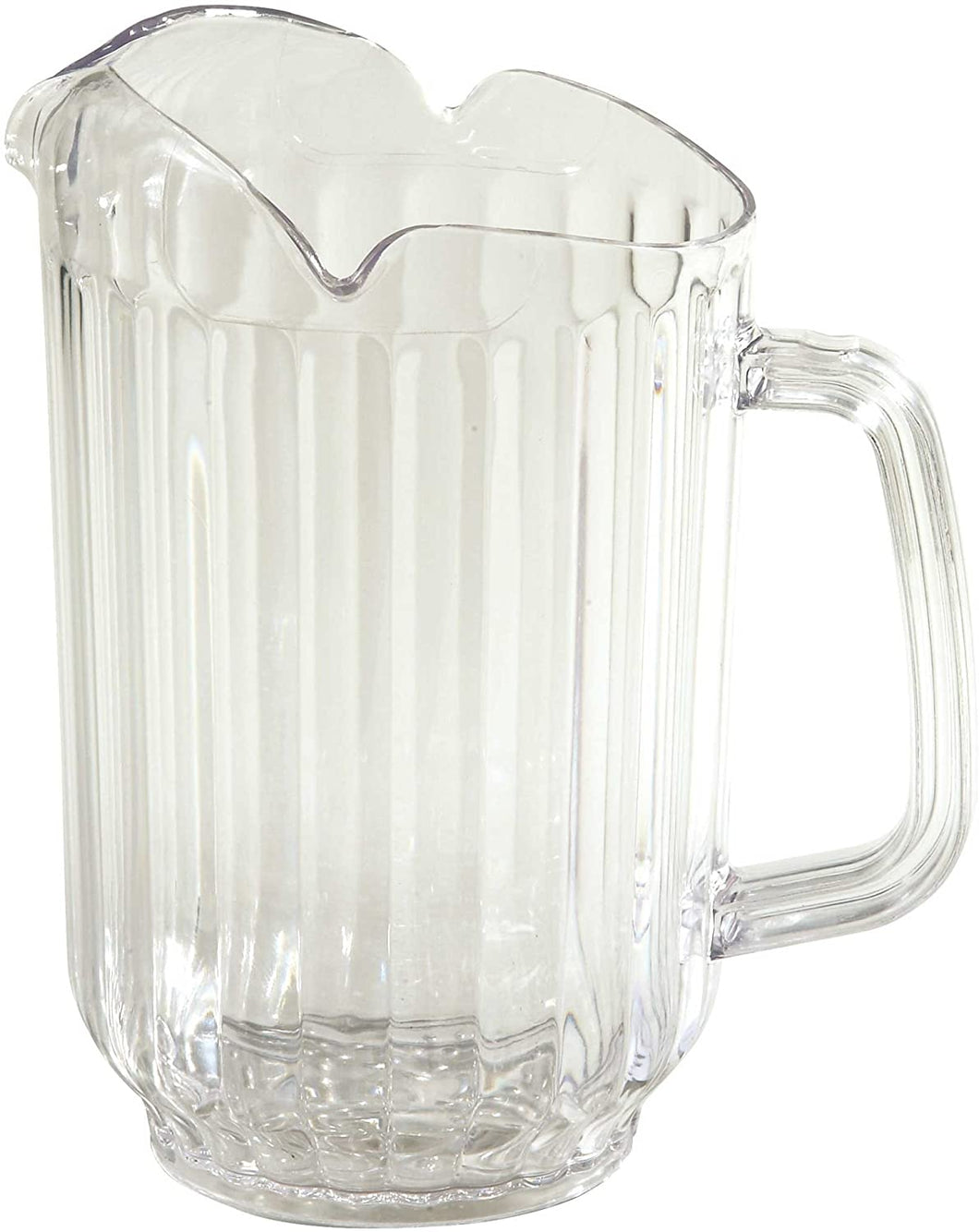 Winco Polycarbonate Water Pitcher with 3 Spouts, 60-Ounce, Clear