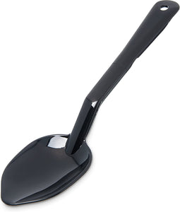 Carlisle High Heat Solid Plastic Serving Spoon, 11", Black