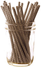 Load image into Gallery viewer, Hoffmaster Cocktail Straw Black Chevron, S!mply Baked 5-1/2", Pack of 500