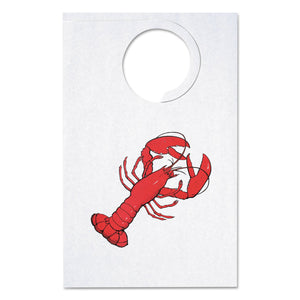 Hoffmaster Adult Tissue Poly Backed Lobster Bibs, 14 x 21.25 inch - 500 per case.