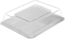 Load image into Gallery viewer, Carlisle 44432C07 Palette Designer Displayware Polycarbonate Cover, 3" H, Clear, For 1/2 Size Food Pan (Case of 12)