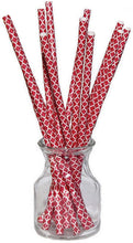 Load image into Gallery viewer, Hoffmaster Cocktail Straw Black Chevron, S!mply Baked 5-1/2", Pack of 500
