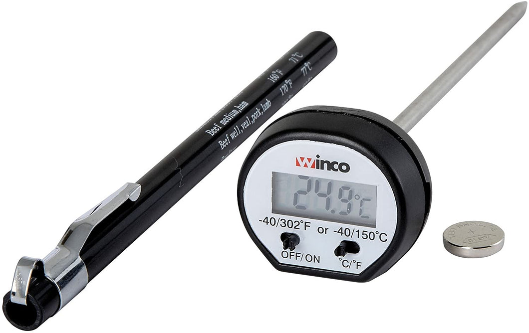 Winco 1-1/4-Inch Dial Digital Thermometer with 4-3/4-Inch Probe