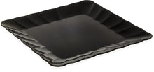 Load image into Gallery viewer, Carlisle 792603 Displayware Melamine Square Medium Scalloped Platter, Black