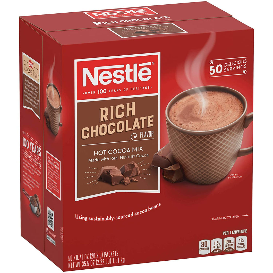 Nestle Rich Hot Cocoa Beverage Mix, 0.71 Ounce -- 300 per case.