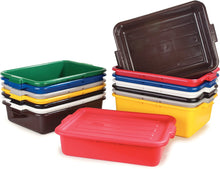 Load image into Gallery viewer, Carlisle N4401201 Comfort Curve Ergonomic Wash Basin Tote Box Lid, Universal, Brown