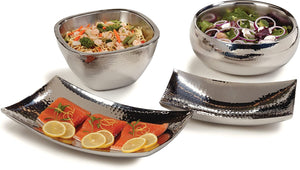 Carlisle 609201 Stainless Steel Bowl, 3.19" Height, Hammered Finish