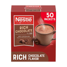 Load image into Gallery viewer, Nestle Hot Chocolate Packets, Hot Cocoa Mix, Rich Chocolate Flavor, Made with Real Cocoa, 50 Count (0.71 Oz each), 35.5 Oz