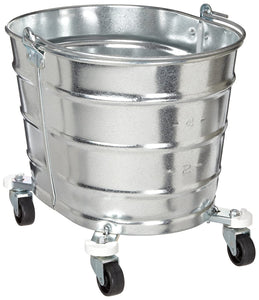 Impact Products 260 16" Length x 12" Width x 10-1/2" Depth, 26 qt Oval Galvanized Steel Bucket with 2" Casters