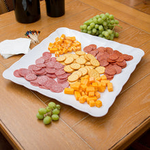 Load image into Gallery viewer, Carlisle 792802 Displayware Melamine Square Large Scalloped Platter, White