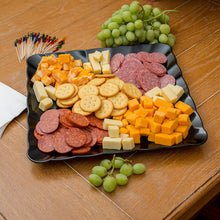 Load image into Gallery viewer, Carlisle 792403 Displayware Melamine Square Small Scalloped Platter, Black