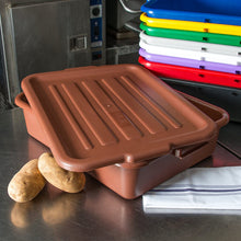 Load image into Gallery viewer, Carlisle N4401201 Comfort Curve Ergonomic Wash Basin Tote Box Lid, Universal, Brown