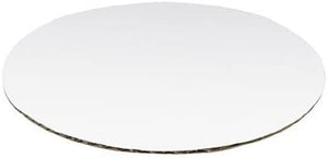 9" White Corrugated Cake Board Circles - 250 per case