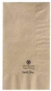 Hoffmaster Earth Wise 2 Ply Kraft Beverage Napkin, 15 x 17 inch - 1000 per case.