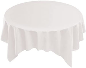 White Linen-Like 72" x 72" Tablecover