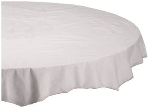 Hoffmaster 482-WOC White Octy-Round Dinner Size Tablecover, 82 inch -- 25 per case.