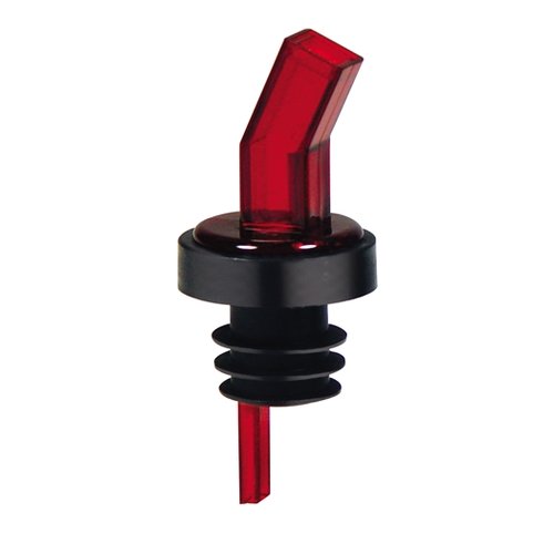 Co-Rect Products BP03 Screen Liquor Pourer, Color Spout, Black Collar, Red (Pack of 12)