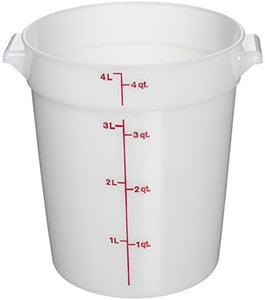 Cambro RFS4148 White Poly Round 4 Qt Storage Container