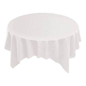 White Linen-Like 82" x 82" Tablecover