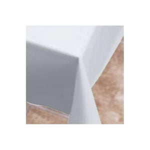 Hoffmaster Smith Lee White Extra Plastic Table Cover, 54 x 108 inch - 12 per case.