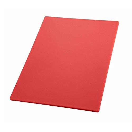 Winco CBRD-1520 Grooved Cutting Board, 15-Inch by 20-Inch by 1/2-Inch, Red