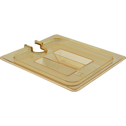 CARLISLE FOODSERVICE Products StorPlus High-Heat Food Pan Lid with Handle and Notc Sixth-Size, -40° to 375°F Temperature Range 10511U13