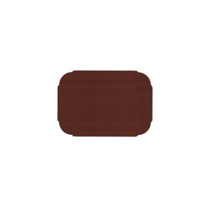 Hoffmaster 901-KD54 Solid Chocolate Brown Color Bonded Placemat 9 3/4 x 14 inch, Tiffany Die Cut - 1000 per case.