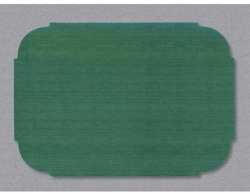 Smith Lee Green Linenized Bond Hunter Placemat, 9 3/4 x 14 inch - 1000 per case.