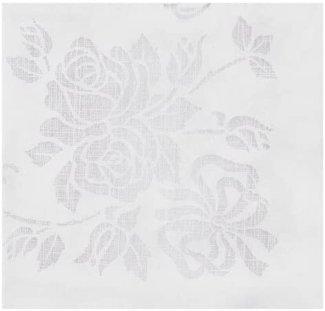Hoffmaster 800-FD97 Linen-Like 4-Fold Silver Prestige Printed Dinner Napkin 17 x 17 inch, 4 packs of each 75-300 per case.