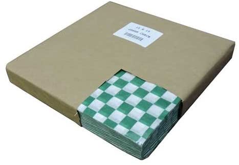 Handy Wacks Green Check Deli Paper, 1000 sheets per pack - 3 per case.