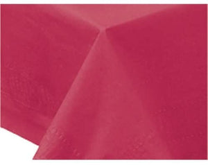 Hoffmaster 454-D11 Solid Red 2 ply Tissue 1 ply Poly Dinner Size Table Cover, 54 x 54 inch - 50 per case.