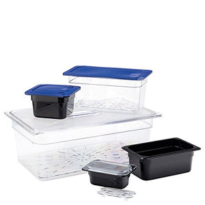 Carlisle 10276U07 Polycarbonate Universal Flat Lid, 12.75 x 7 x 0.44", Clear, For TopNotch One-Third Size Food Pans (Case of 6)