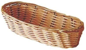 Update International (BB-94) 9" x 3 3/4" Oblong Natural Color Woven Basket